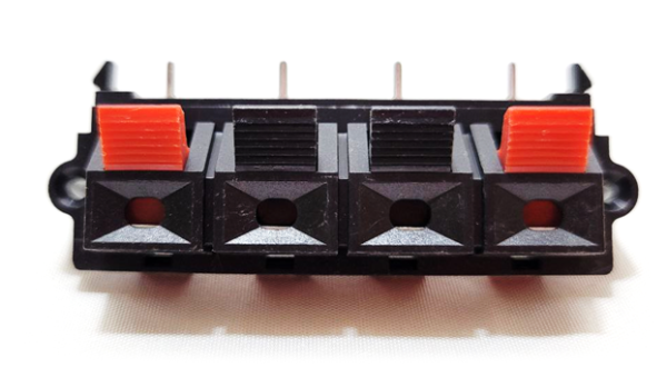BORNE PARA BAFLE , 4 TERMINALES, RECTANGULAR / MODELO (BP9-L)