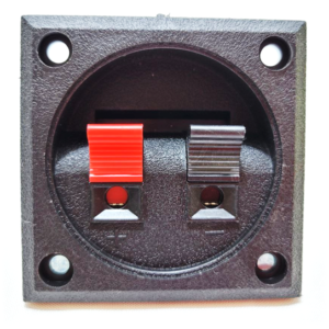BORNE CUADRADO PARA BAFLE, 2 TERMINALES tipo PUSH / MODELO BP2C-05