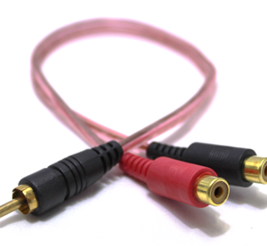 CABLE 1 PLUG RCA - 2 JACK RCA TRANSP