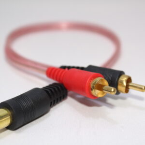CABLE 1 JACK RCA - 2 PLUG RCA TRANSPARENTE