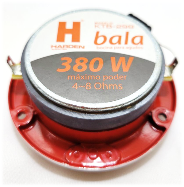 TWEETER BALA PARA AGUDOS, ALUMINIO, 380w, MARCA HARDEN / MODELO KTB-298 - Image 3