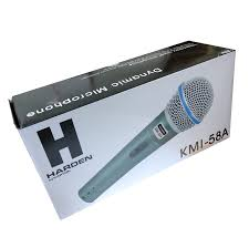 Micrófono alámbrico unidireccional, marca Harden Modelo. KMI-58A