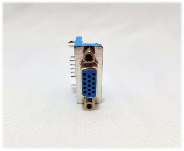 CONECTOR HEMBRA, DB15, 15 PINES, 3 FILAS, ANGULO RECTO, COLOR AZUL / MODELO CHS-103 - Image 5