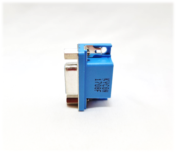 CONECTOR HEMBRA, DB15, 15 PINES, 3 FILAS, ANGULO RECTO, COLOR AZUL / MODELO CHS-103 - Image 3