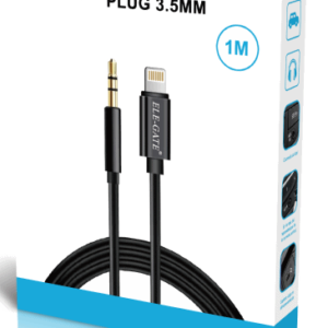 CABLE AUXILIAR DE AUDIO 3.5mm | CONECTOR LIGHTING para IPHONE | 1 metro