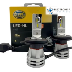 JUEGO DE FOCOS LED H4 HELLA Modelo Retrofit 6500k 12-24v