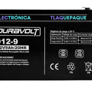 BATERÍA SELLADA D6-7 DURAVOLT VRLA AGM (12 V 9 Ah)