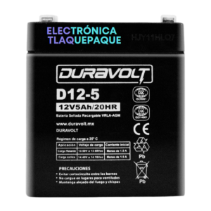 BATERÍA SELLADA D12-7 DURAVOLT VRLA AGM (12 V 5 Ah)