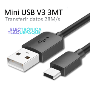 CABLE MINI USB - V3 TRANSFERENCIA DE DATOS, 3Mt