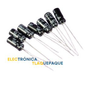 CAPACITOR ELECTROLITICO 0.1uF 50V B.P / Paquete 10 Piezas