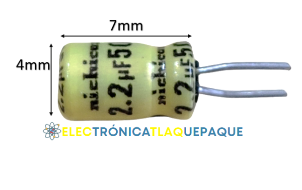 CAPACITOR ELECTROLITICO 2.2uF-50v / 85° / Paquete 10 Piezas - Image 3