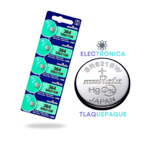 PILA, BATERÍA, 1.55V OXIDO DE PLATA MARCA MURATA / MODELO SR621SW/364