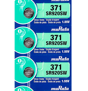 PILA, BATERÍA, 1.55V OXIDO DE PLATA MARCA MURATA / MODELO SR920SW/371