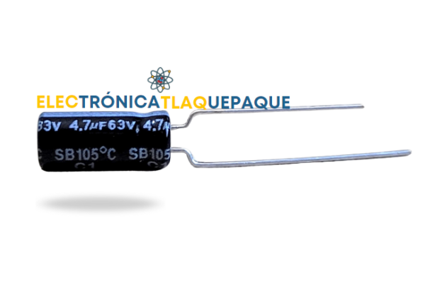 CAPACITOR ELECTROLITICO 4.7uF-63v / 105° / Paquete 10 Piezas - Image 2