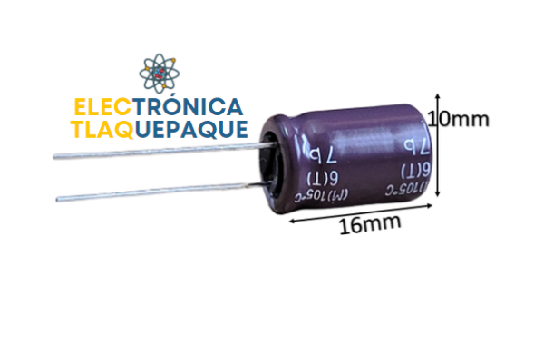 CAPACITOR ELECTROLITICO 6.8uF-450v / 105° / Paquete 10 Piezas - Image 3