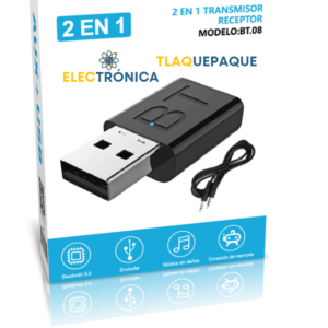 RECEPTOR Y TRANSMISOR USB / 5.1 ADAPTDOR BLUETOOTH con 3.5mm