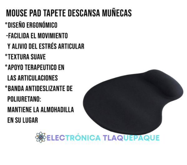 MOUSEPAD, TAPETE DE ERGONÓMICO - NEGRO - Image 2