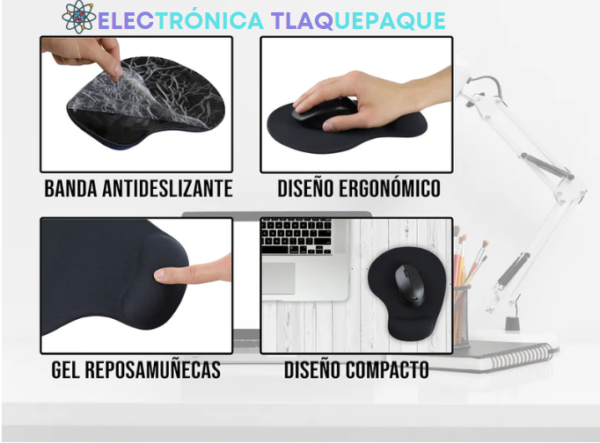 MOUSEPAD, TAPETE DE ERGONÓMICO - NEGRO - Image 3