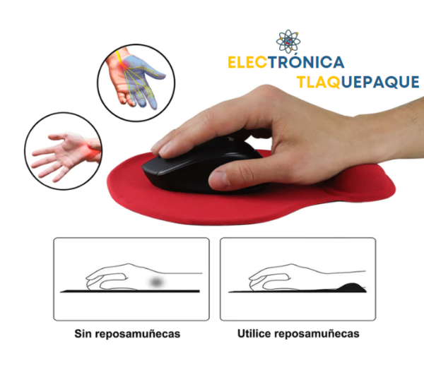 MOUSE PAD, TAPETE ERGONÓMICO - ROJO - Image 3