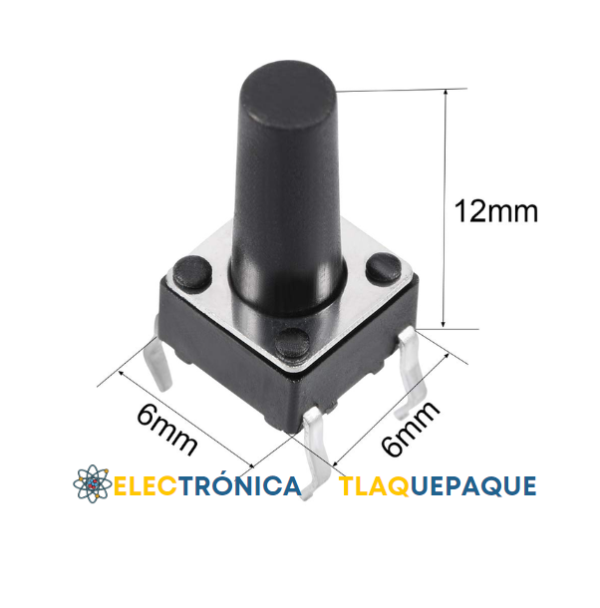 MICRO SWITCH 4 PINES, CUADRADO, BASTAGO LARGO / MOD. M4P30 (Paquete con 10 Piezas) - Image 2