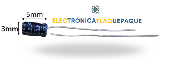 CAPACITOR ELECTROLITICO 2.2uF-35v  / Paquete 10 Piezas - Image 3