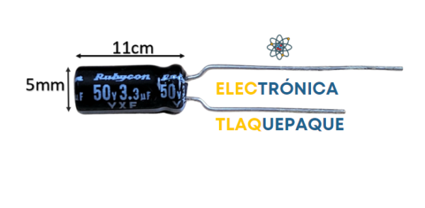 CAPACITOR ELECTROLITICO 3.3uF-50v / 105° / Paquete 10 Piezas - Image 3