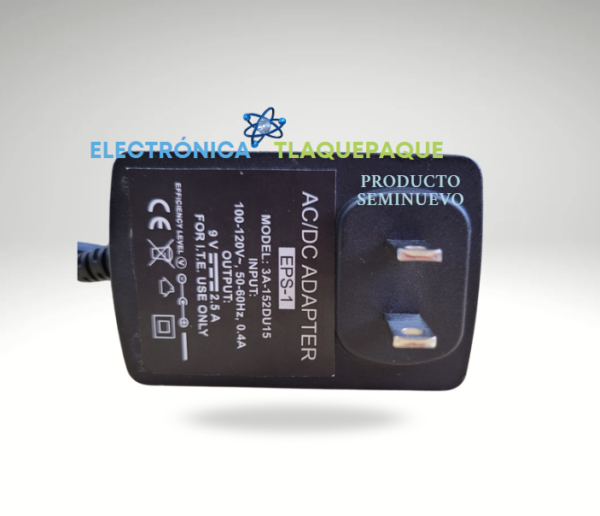 ADAPTADOR DE CORRIENTE 9V – 2.5 AMP / CONECTOR 2.1mm / MODELO. 152du15 - Image 4