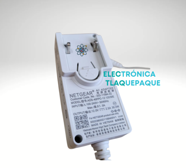 ADAPTADOR DE CORRIENTE 12V – 2.5 AMP, MARCA NETGEAR / CONECTOR 2.1mm / MODELO. ADS-40FPC-12 - Image 6