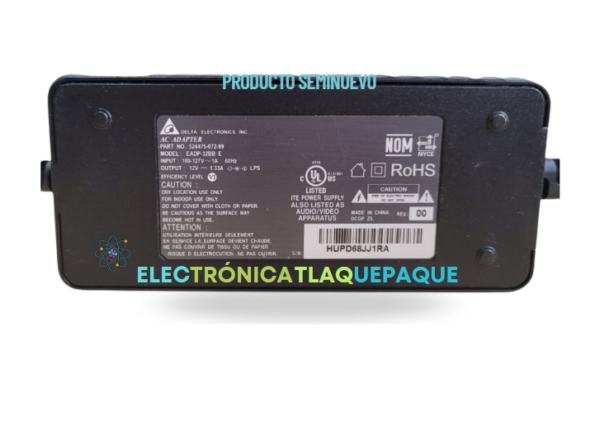 ADAPTADOR DE VOLTAJE 12V – 1.33 AMP, MARCA DELTA ELECTRONICS / MODELO: EADP-32BB E, PLUG 2.1mm