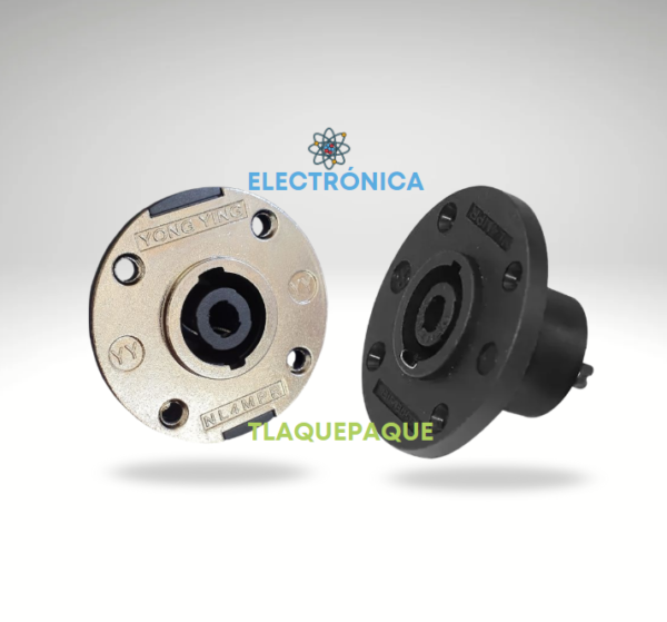 CONECTOR REDONDO SPEAKON, HEMBRA, PANEL METALICO, 4 VÍAS / MODELO: JPCS4 / (2 PIEZAS) - Image 5
