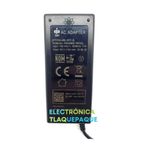 ADAPTADOR DE VOLTAJE 19V - 3.42 AMP, MARCA JQG / MODELO NSA65ED-190342, PLUG INVERTIDO 2.5mm