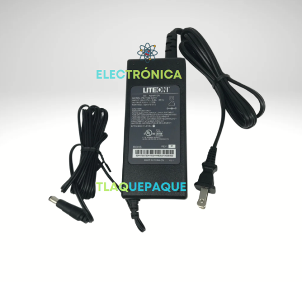 ADAPTADOR DE VOLTAJE 12V – 1.33 AMP, MARCA LiteOn / MODELO: PB-1160-6AR1, CONECTOR 2.1mm - Image 4