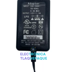 ADAPTADOR DE VOLTAJE 12V-1.5AMP / PLUG INVERTIDO 2.1mm