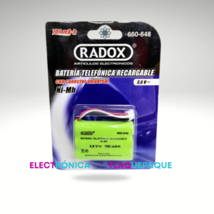 BATERIA RECARGABLE para TELEFONO Casa / 3.6V - 700 mAh / Ni-Mh / Modelo. 660-648
