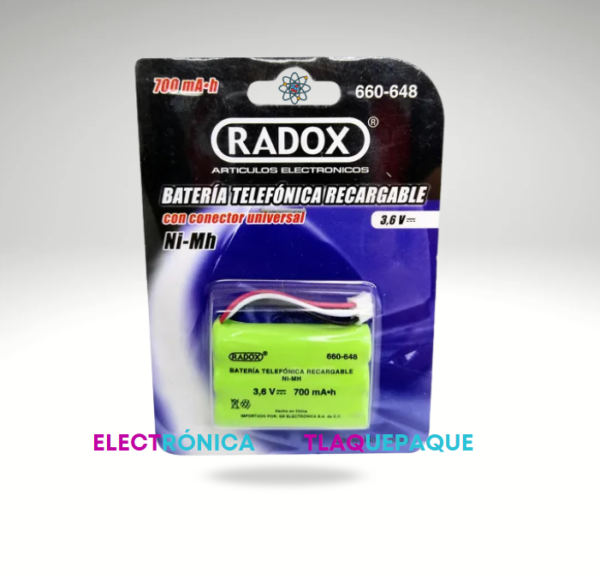 BATERIA RECARGABLE para TELEFONO Casa / 3.6V - 700 mAh / Ni-Mh / Modelo. 660-648