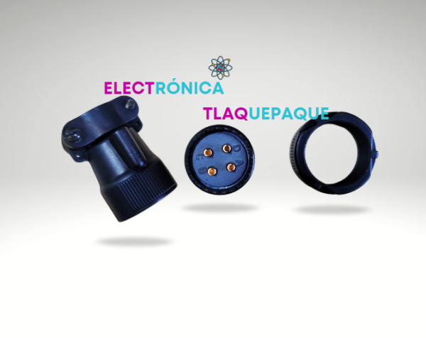 CONECTOR (CAN) CILINDRICO tipo ABRAZADERA, para CABLE, 4 PIN, con ROSCA, MARCA AMPHENOL / MODELO. 97-3057-1007 - Image 3