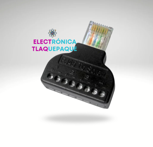 CONVERTIDOR RJ45 ETHERNET, TERMINALES con TORNILLO 8 BLOQUES / MODELO. RSPRO8