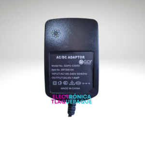 ADAPTADOR DE CORRIENTE 5V – 1 Amp, MARCA: GDI Tech / CONECTOR 1.7mm / MODELO. GDPS-C005D