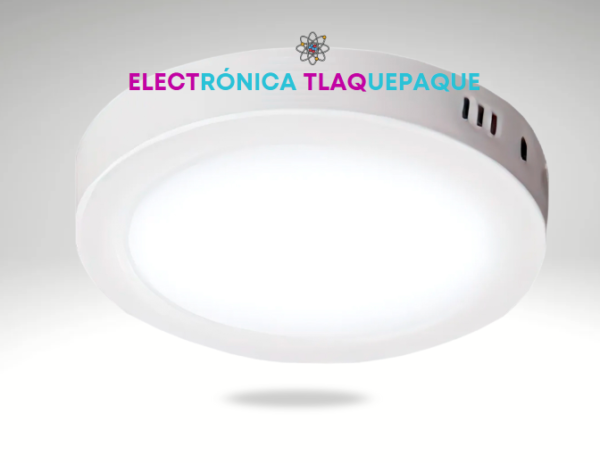LÁMPARA LED de TECHO, LUZ FRÍA con REVESTIMIENTO REDONDO de ALUMINIO / MODELO. LED.77.24W