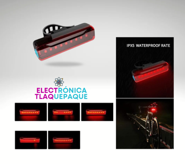 LUCES LED RECARGABLE, DELANTERA Y TRASERA para BICICLETA, 1000 LUMENES, IMPERMEABLE // MODELO. B08XDT - Image 3