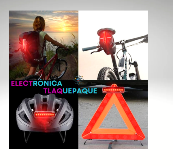 LUCES LED RECARGABLE, DELANTERA Y TRASERA para BICICLETA, 1000 LUMENES, IMPERMEABLE // MODELO. B08XDT - Image 4