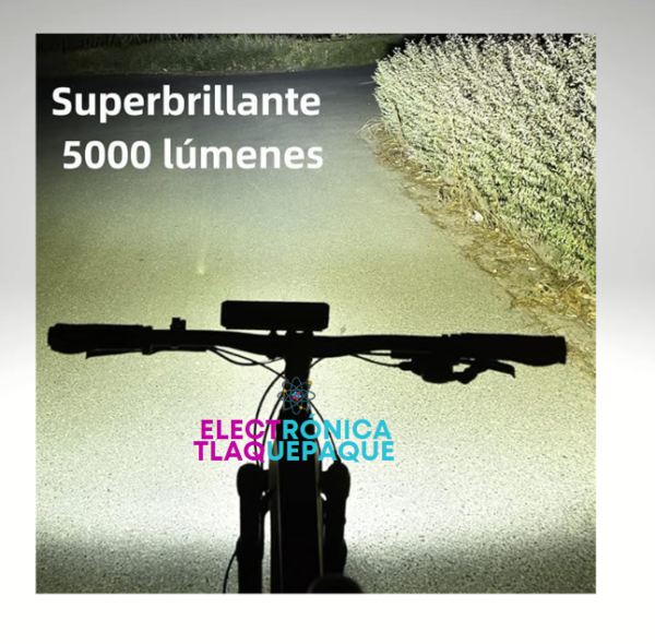 LUCES LED para BICICLETA SUPERBRILLANTE, RECARGABLE, IMPERMEABLE (HAZ ALTO & BAJO) / MODELO. EOS640 - Image 3