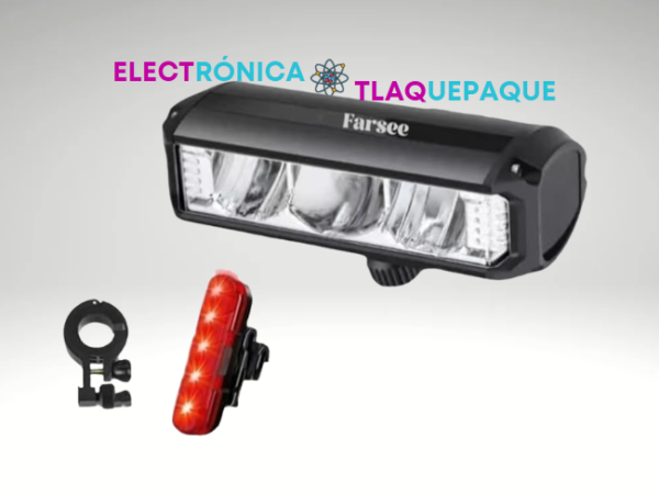 LUCES LED para BICICLETA SUPERBRILLANTE, RECARGABLE, IMPERMEABLE (HAZ ALTO & BAJO) / MODELO. EOS640 - Image 6