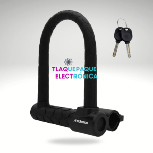 CANDADO para BICICLETA REFORZADO "U" con MECANISMO de DOBLE PERNO, RESISTENTE AL AGUA Y CLIMAS EXTREMOS, HASTA 10 Toneladas Métricas de Fuerza
