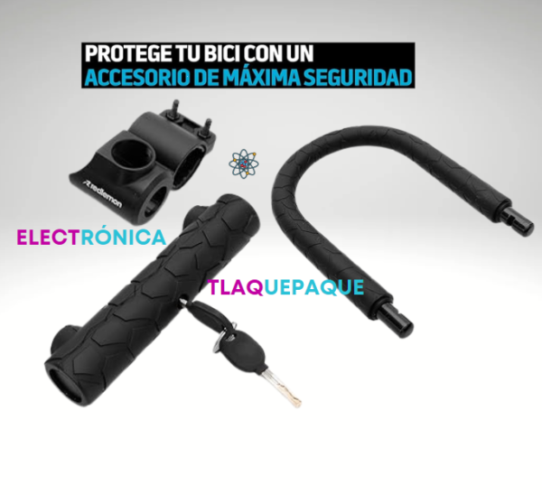CANDADO para BICICLETA REFORZADO "U" con MECANISMO de DOBLE PERNO, RESISTENTE AL AGUA Y CLIMAS EXTREMOS, HASTA 10 Toneladas Métricas de Fuerza - Image 3