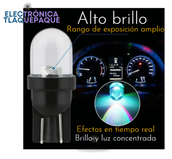 FLPC#21 / FOCO PELLISCO AUTOMOTRIZ, T10, 1 LED RGB, INTERIORES,  / MODELO. FLPC#21 - Image 2