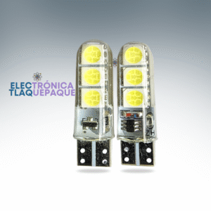 FLSE#18 / FOCO PELLISCO T10/W5W, SILICÓN, 6 LED, AUTOMOTRIZ, INTERIORES, CUARTOS, PORTAPLACA / MODELO. FLSE#18
