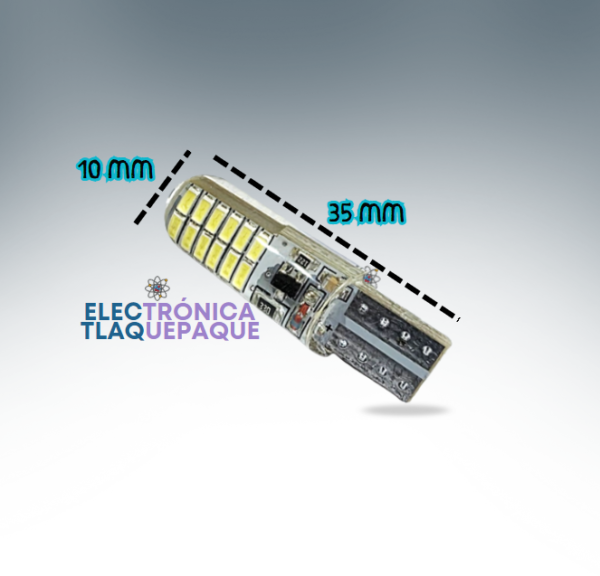 FLPS#20 / FOCO PELLISCO T10/W5W, SILICÓN, 6 LED, AUTOMOTRIZ, INTERIORES, CUARTOS, PORTAPLACA / MODELO. FLPS#20 - Image 3