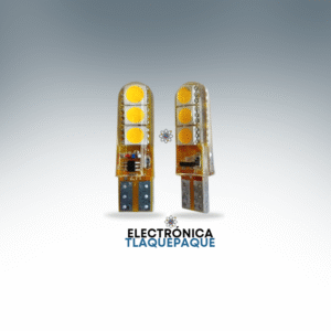 FLSE#50 / FOCO PELLISCO T10/W5W, SILICÓN, 6 LED, AUTOMOTRIZ, LUZ AMBAR, INTERIORES, CUARTOS, PORTAPLACA / MODELO. FLSE#50