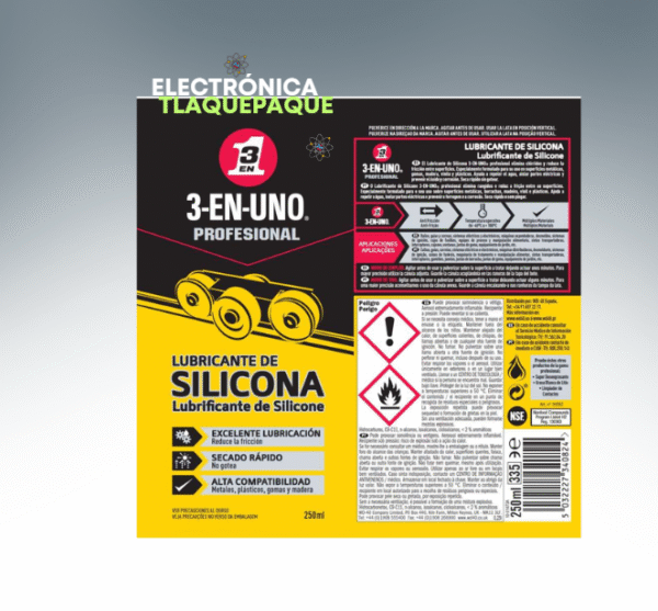 LUBRICANTE de SILICÓN en AEROSOL / 3N1 TÉCNICO / 284ml / MODELO. 52037 - Image 4